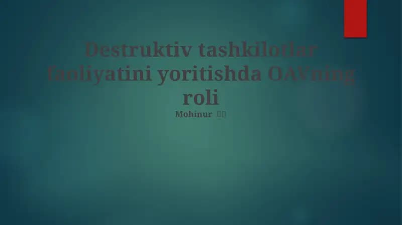 OAVning roli