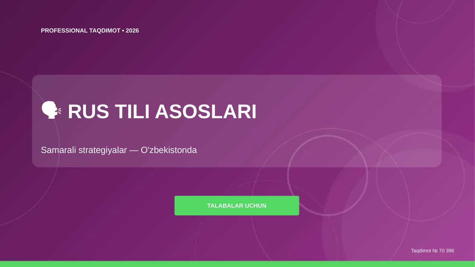 RUS TILI ASOSLARI