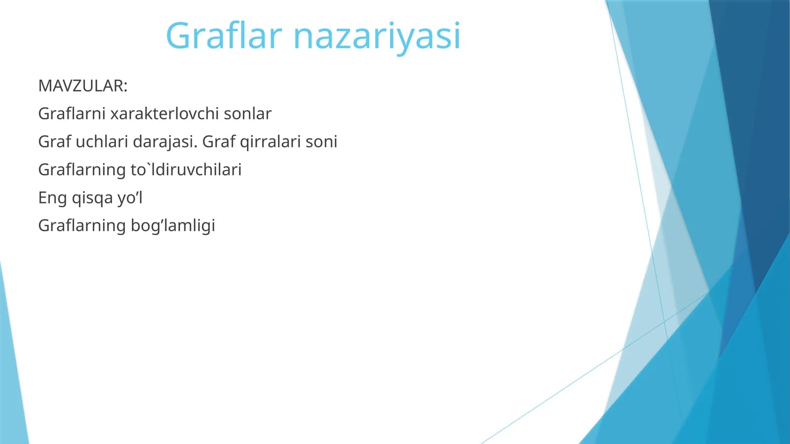 Graflar nazariyasi