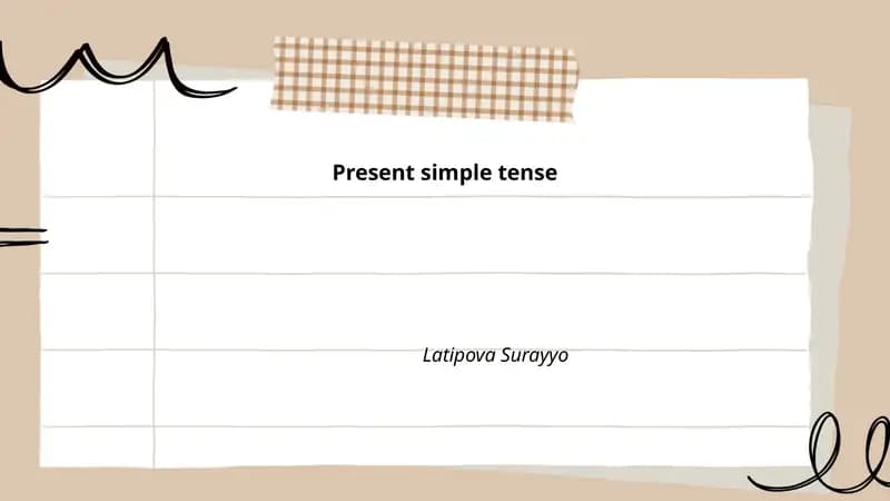 Present simple tense