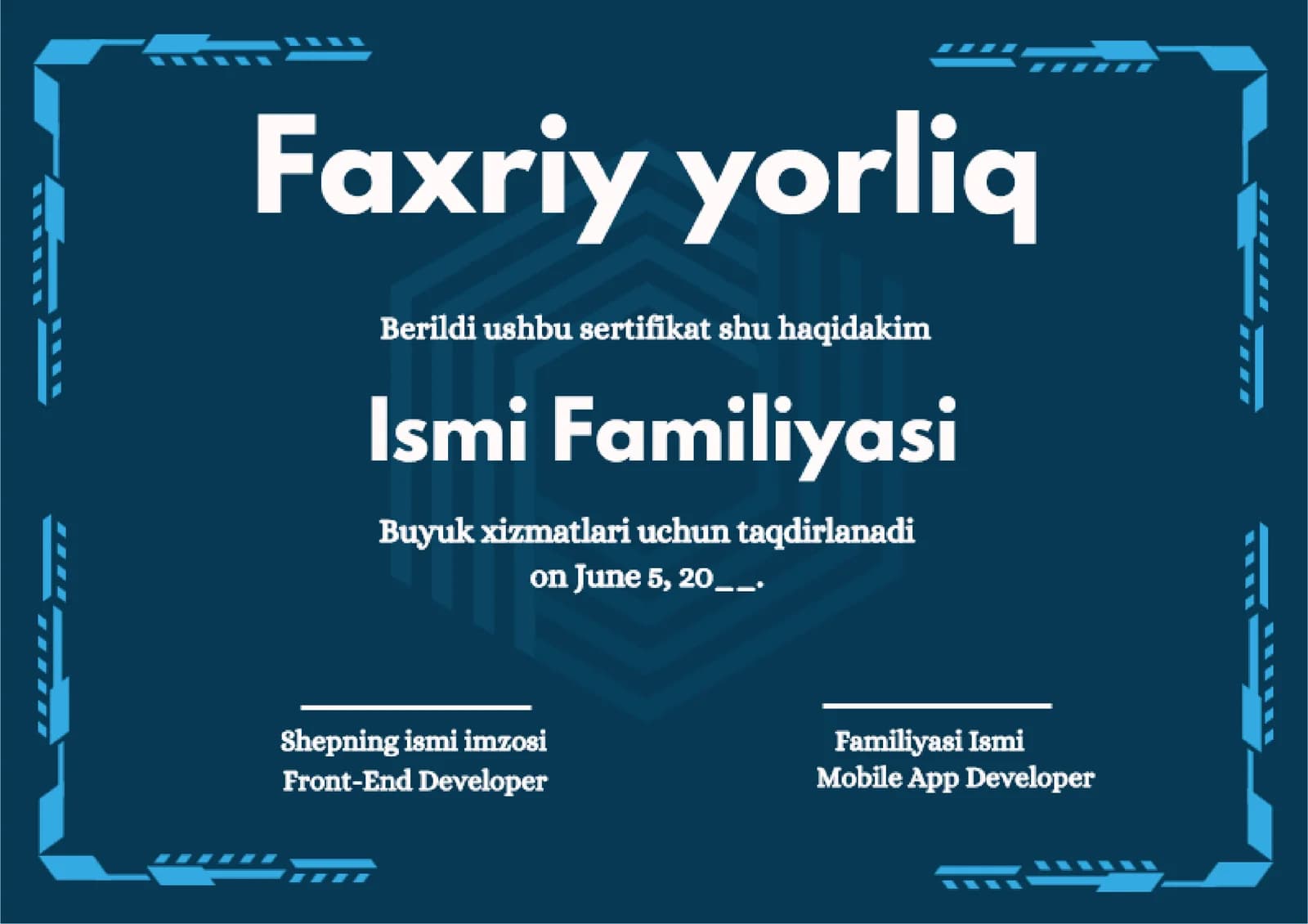 FAXRIY YORLIQ