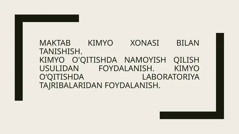 Kimyo fanidan namoyish