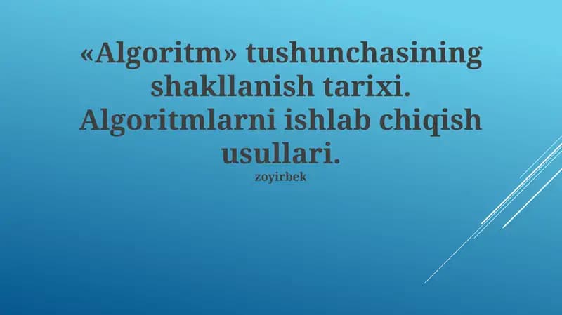 Algoritm