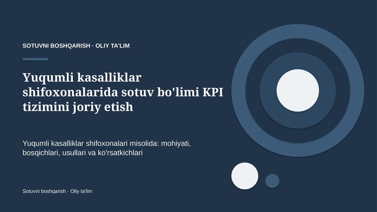 yuqumli kasalliklar shifoxonalarida sotuv bo'limi kpi tizimini joriy etish 4447