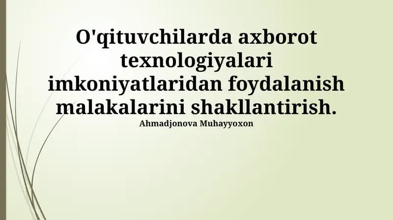 Zamonaviy IT Vositalaridan foydalanish strategiyasi