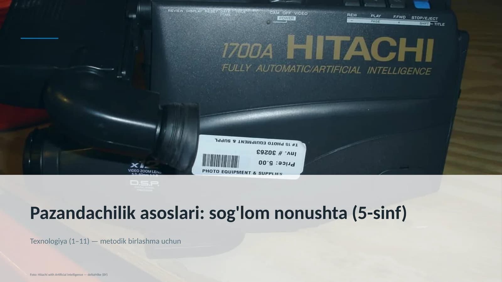Pazandachilik asoslari: sog'lom nonushta (5-sinf)