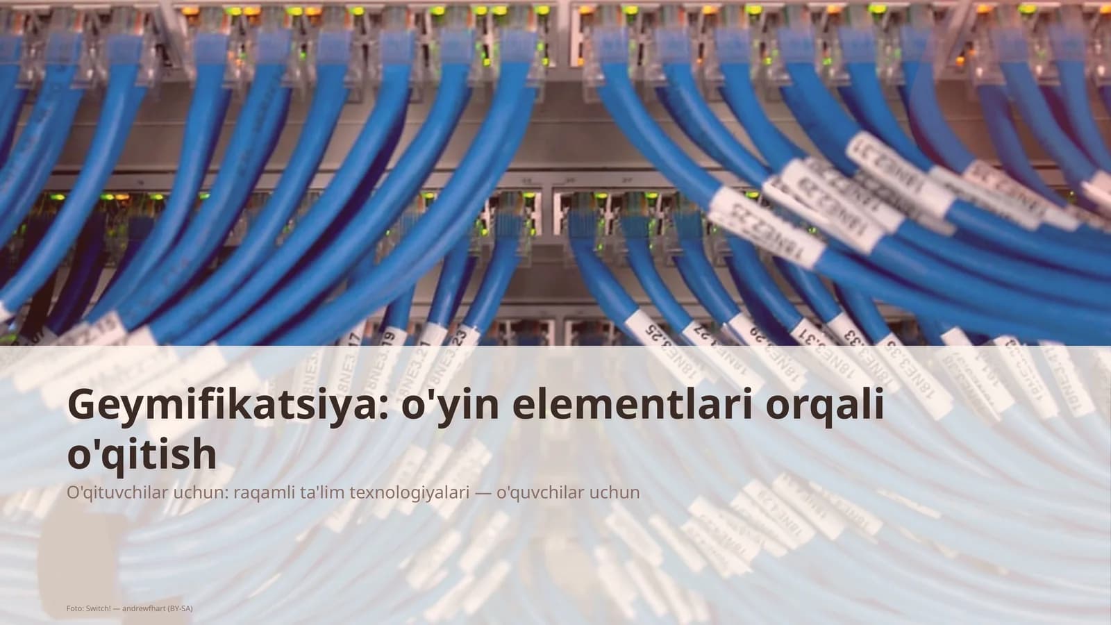 Geymifikatsiya: o'yin elementlari orqali o'qitish