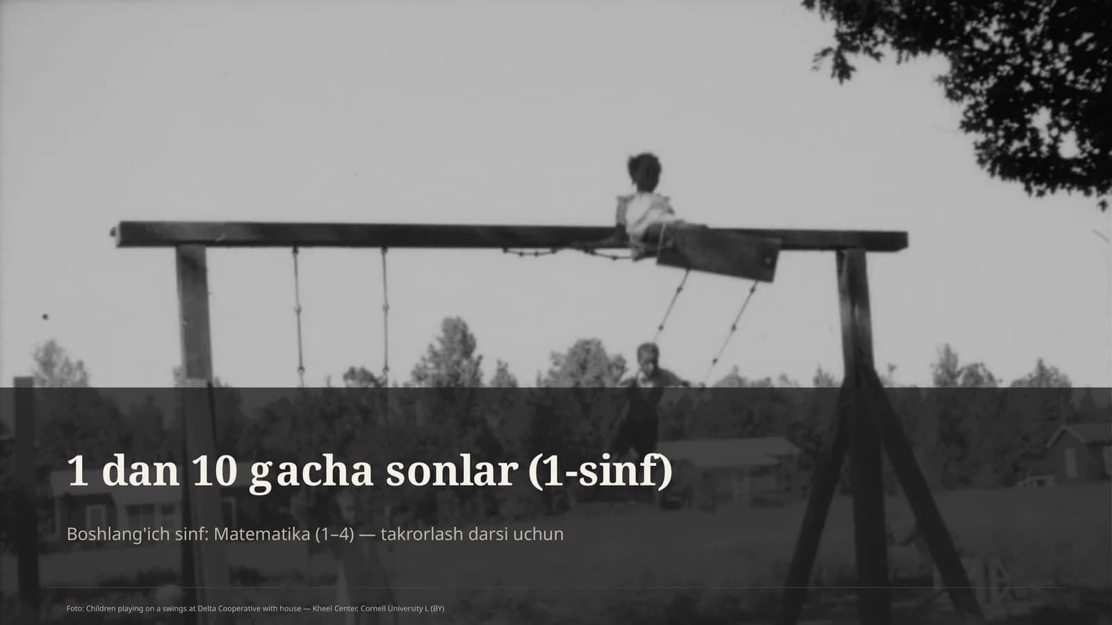 1 dan 10 gacha sonlar (1-sinf)