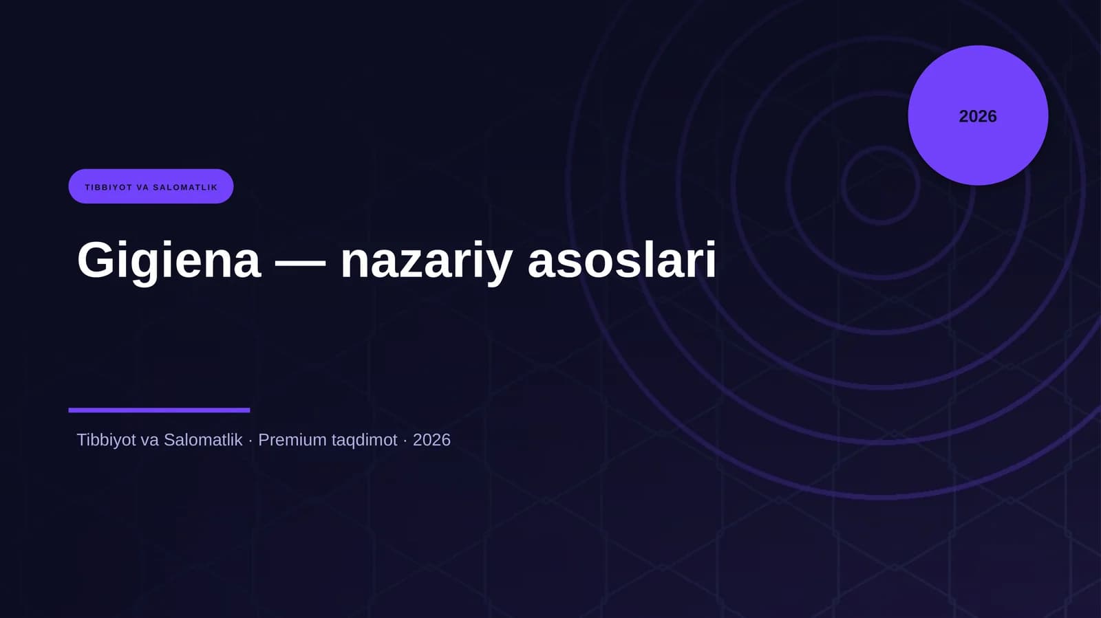 Gigiena — nazariy asoslari