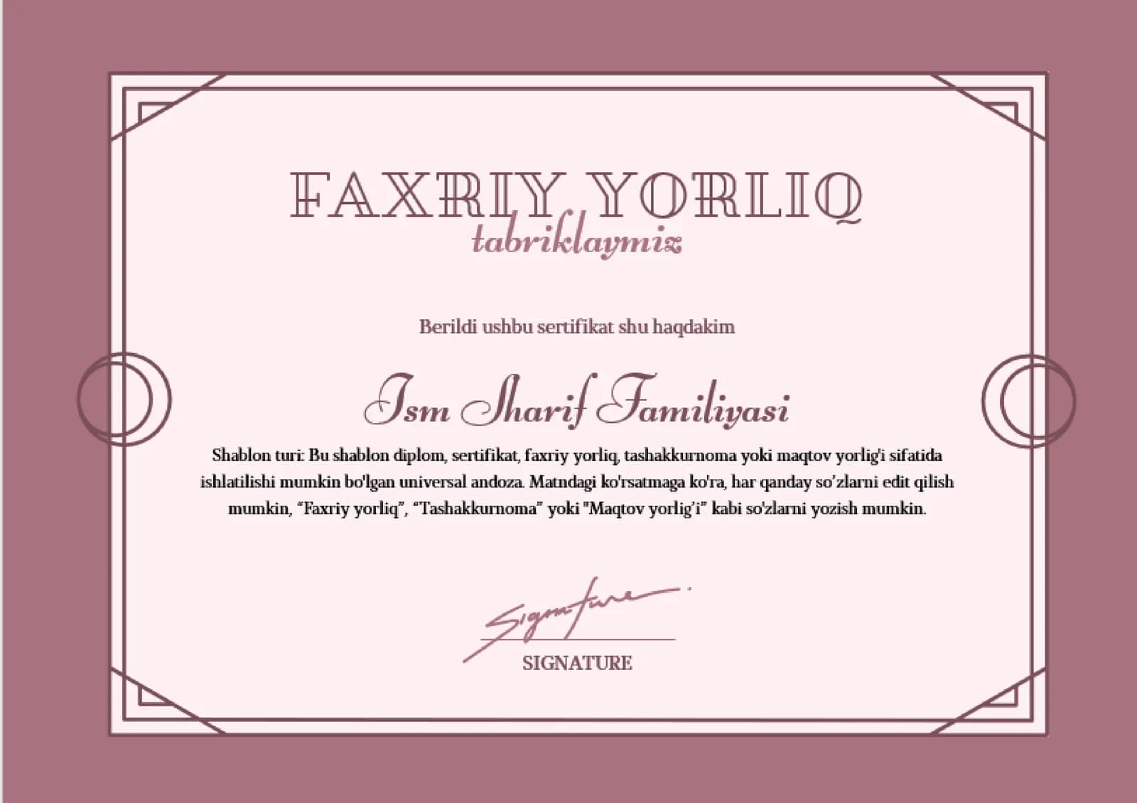 FAXRIY YORLIQ
