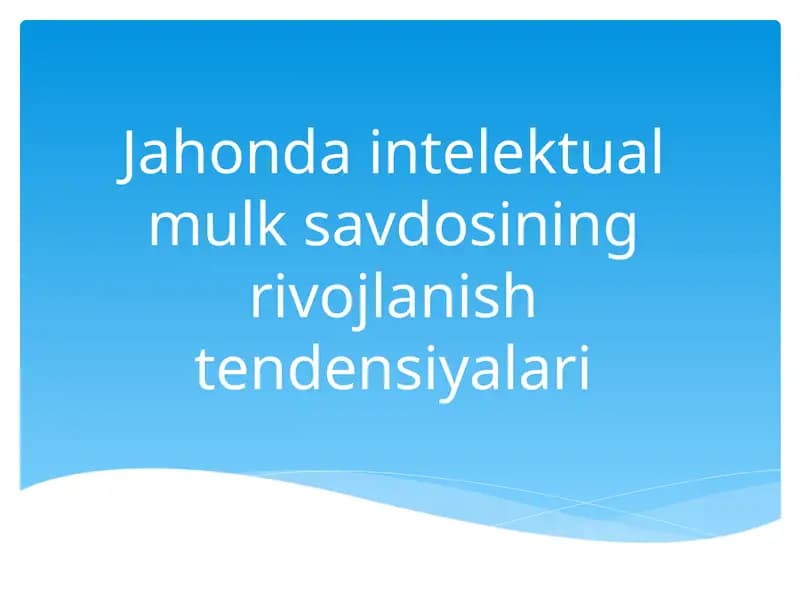 Intellektual mulk savdosi
