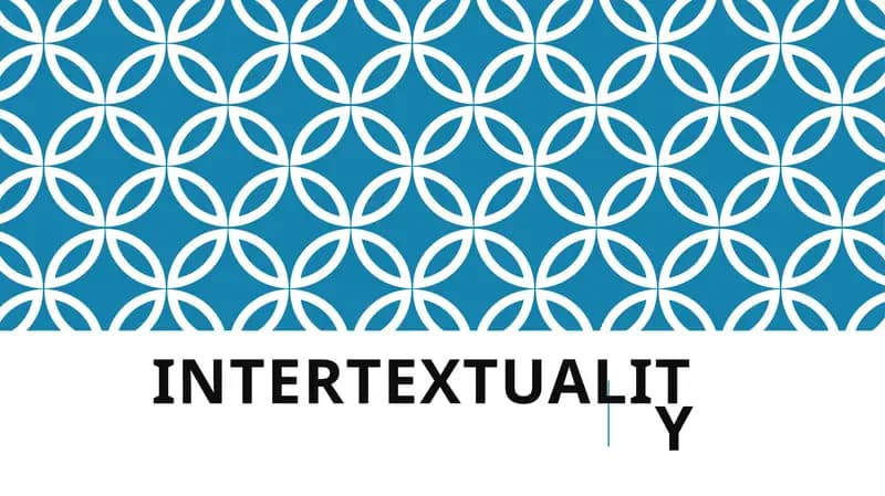 Intertextuality