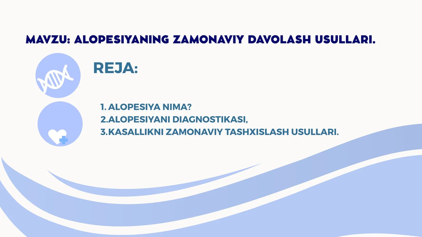 ALOPESIYANING ZAMONAVIY DAVOLASH USULLARI