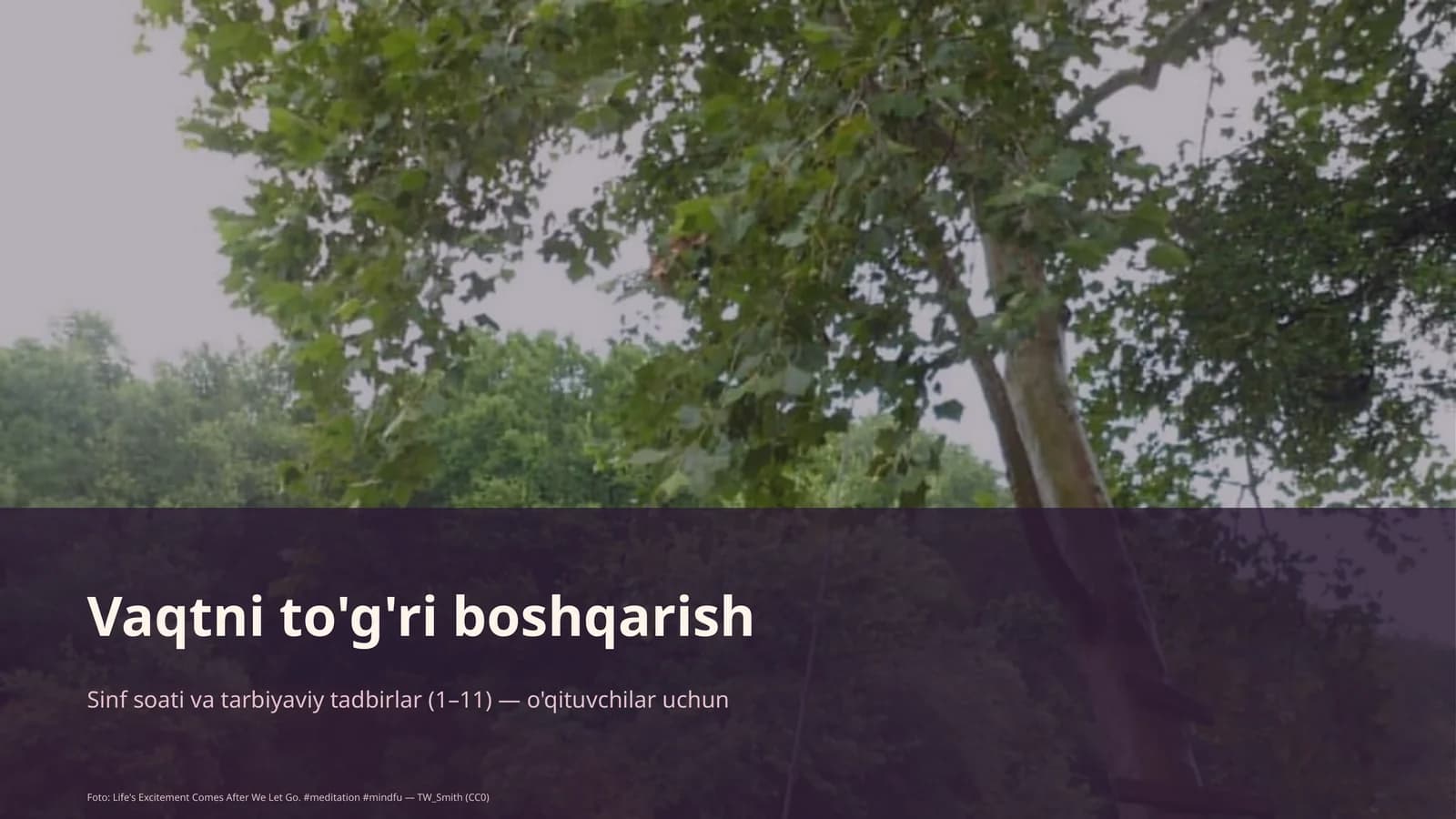 Vaqtni to'g'ri boshqarish