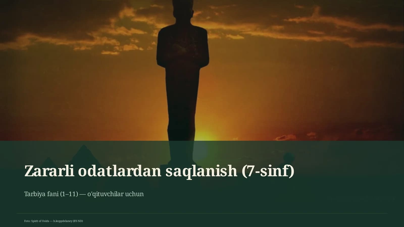 Zararli odatlardan saqlanish (7-sinf)