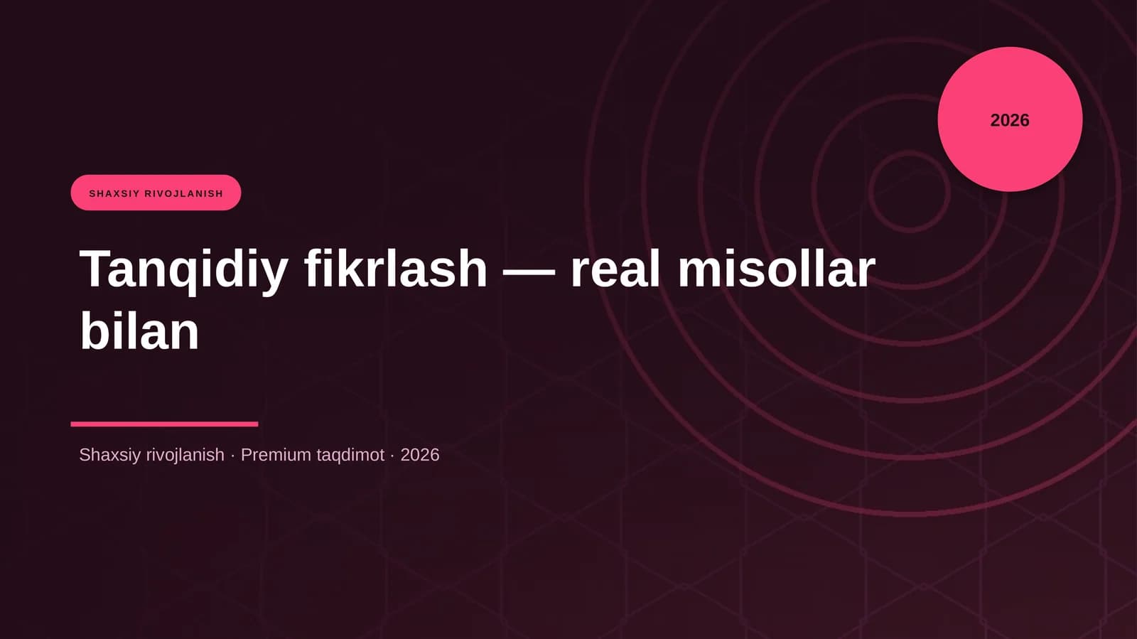 Tanqidiy fikrlash — real misollar bilan