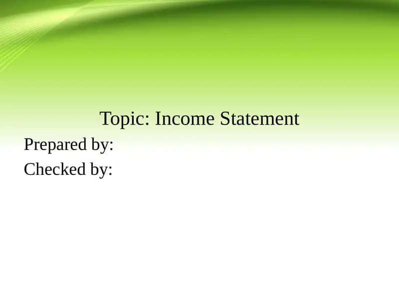 Income Statement