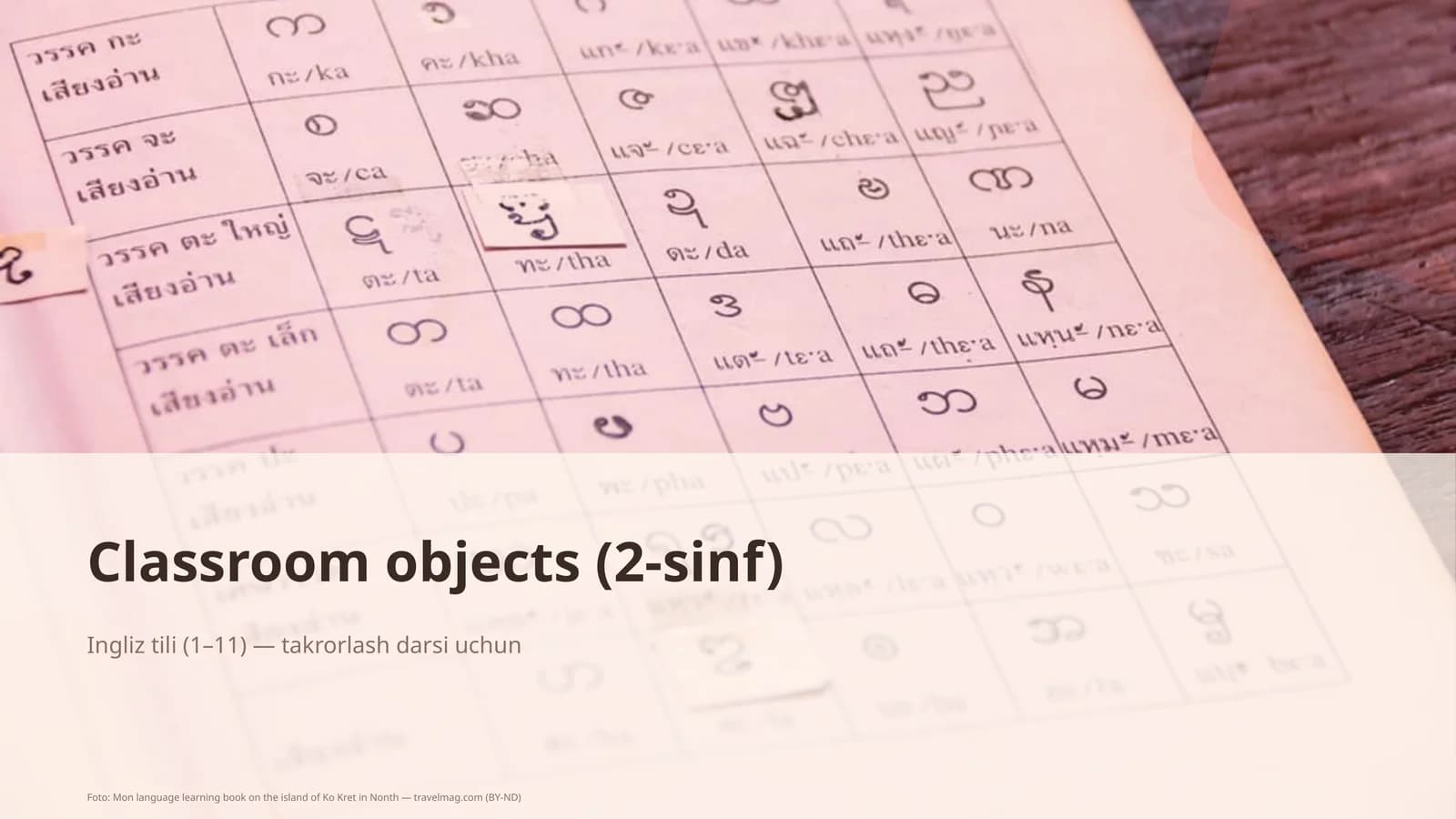 Classroom objects (2-sinf)