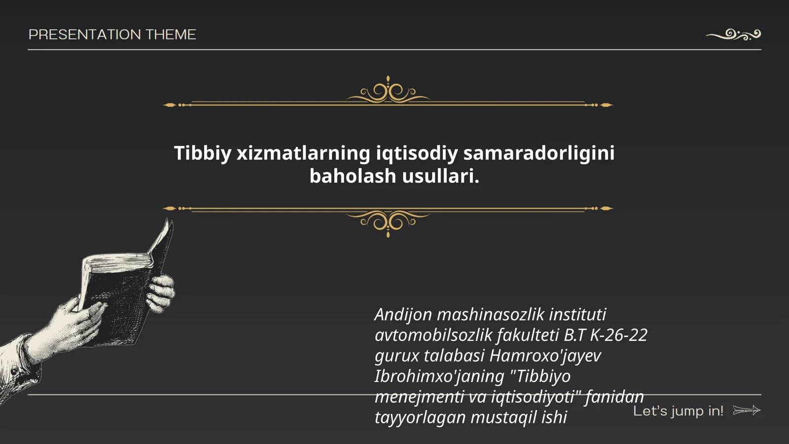Tibbiy xizmatlarning iqtisodiy samaradorligini baholash usullari