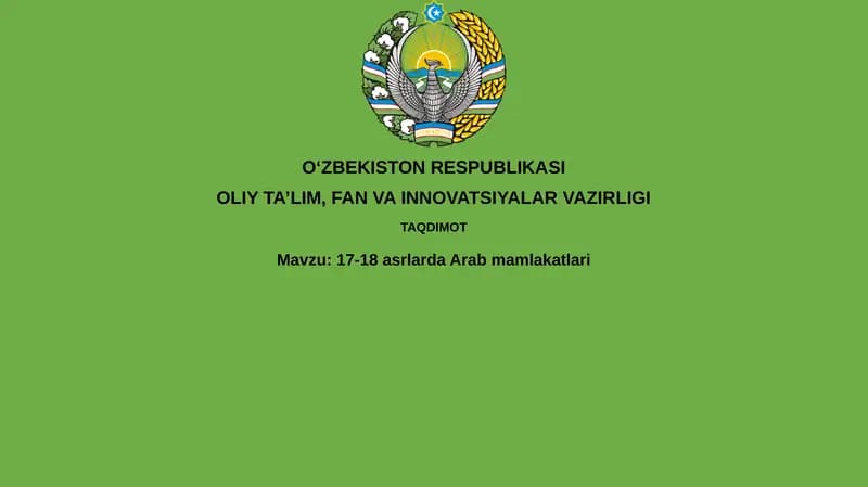 17-18asrlardaArabmamlakatlari