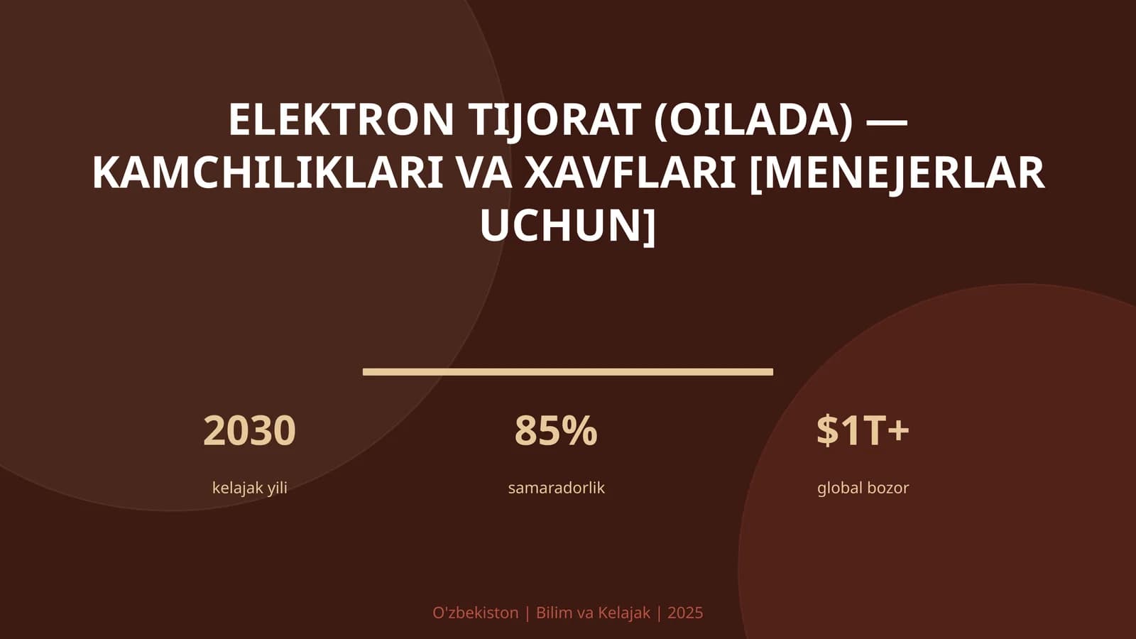 Elektron tijorat (oilada) — kamchiliklari va xavflari [menejerlar uchun]