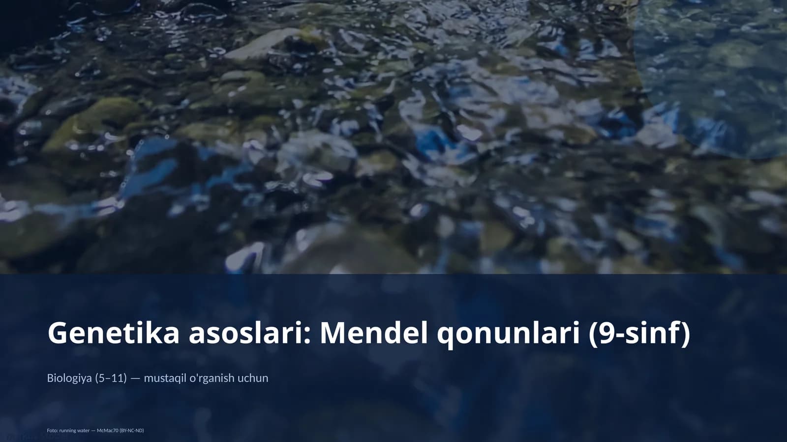 Genetika asoslari: Mendel qonunlari (9-sinf)