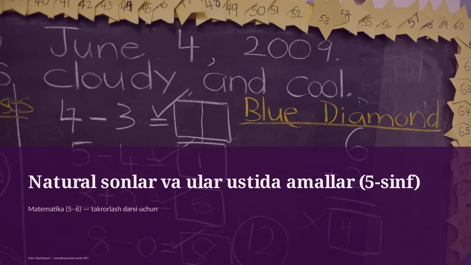 Natural sonlarn va ular ustida amallar (5-sinf)
