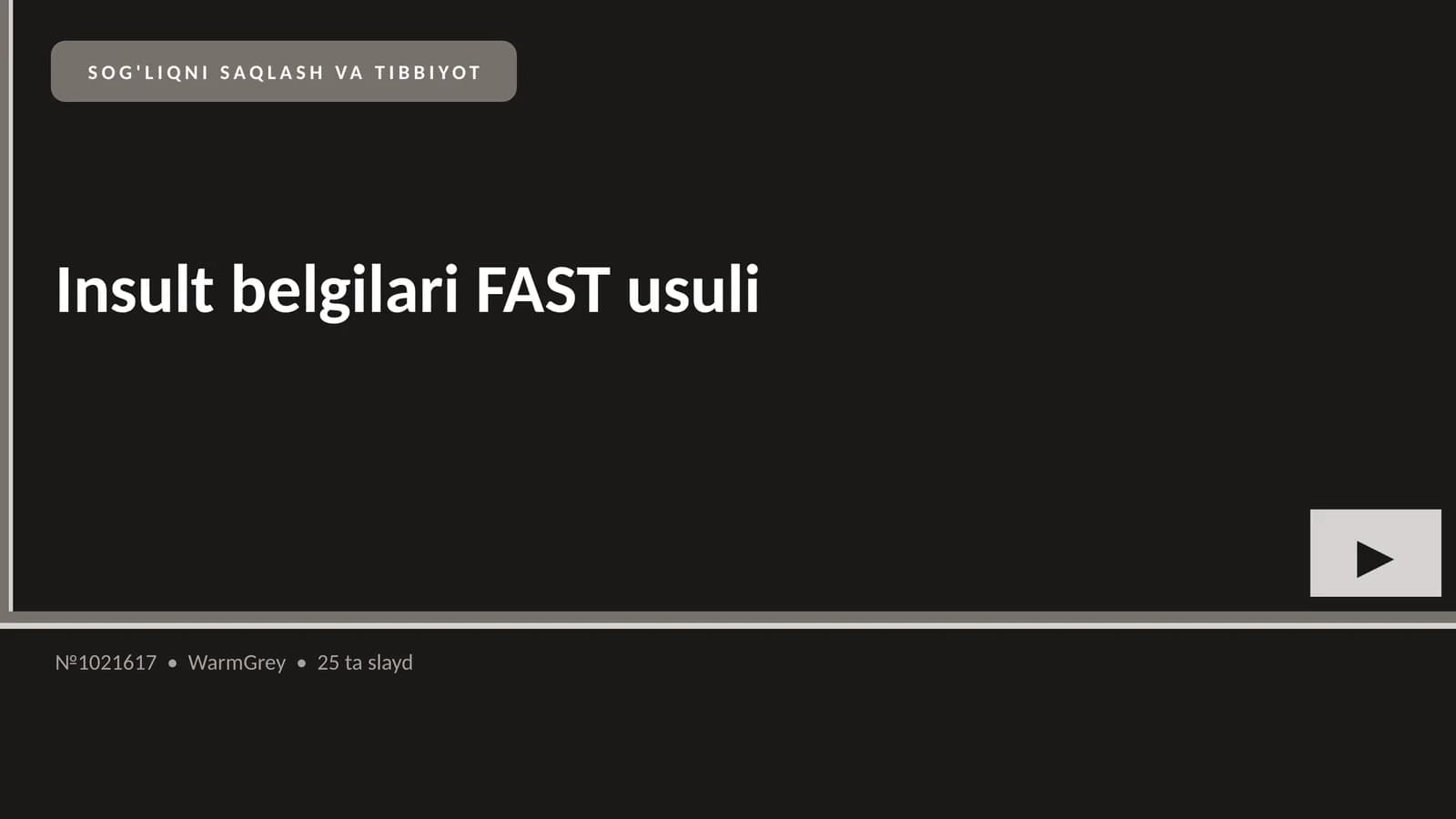 Insult belgilari FAST usuli