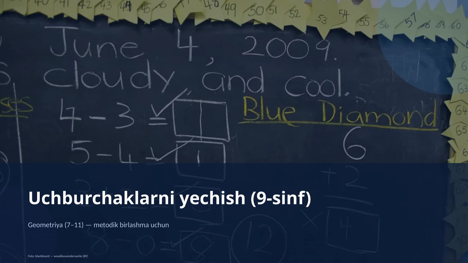 Uchburchaklarni yechish (9-sinf)