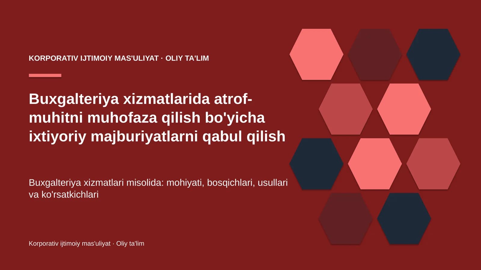 Korporativ Ijtimoiy Mas'uliyat · Oliy Ta'lim