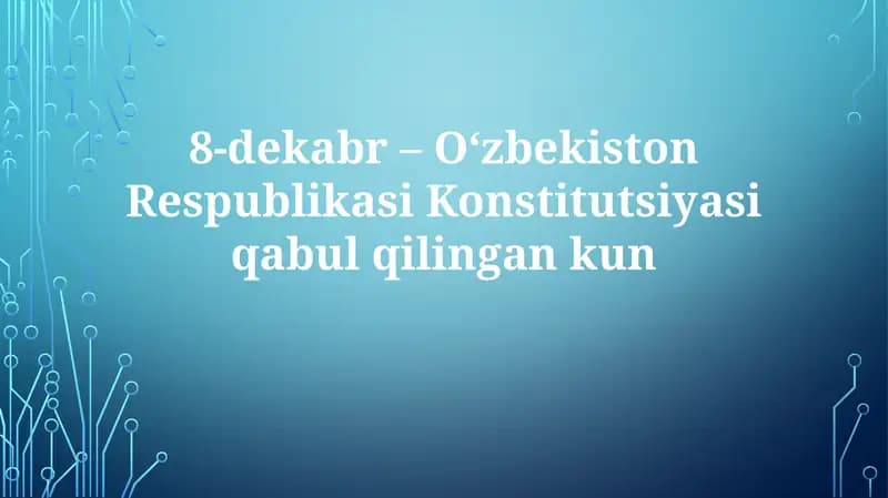 O‘zbekiston Konstitutsiyasi