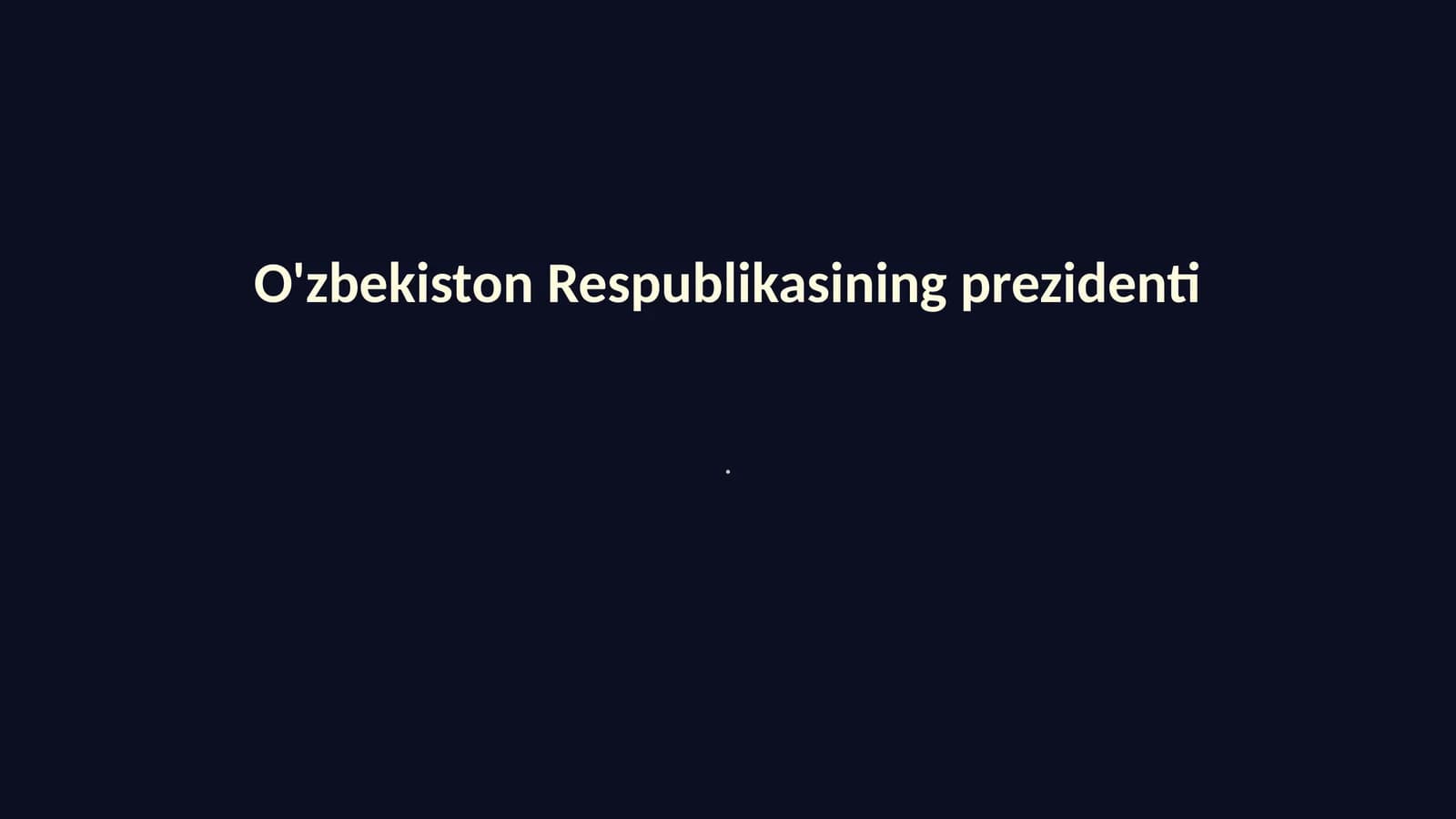 Prezidentlik lavozimi