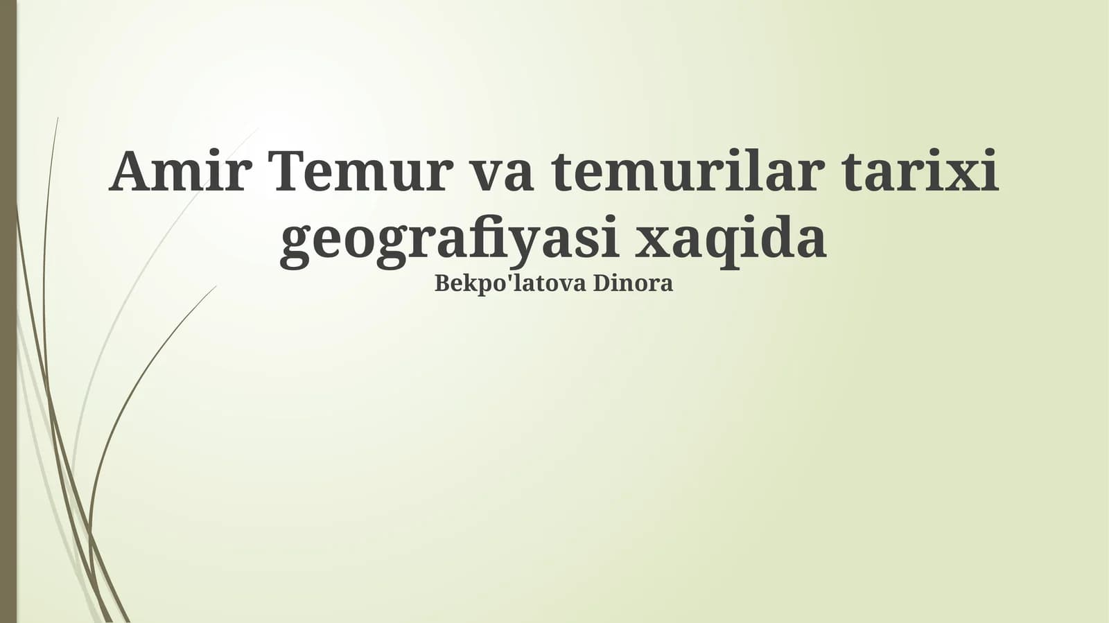 Amir Temur va temurilar tarixi geografiyasi xaqida