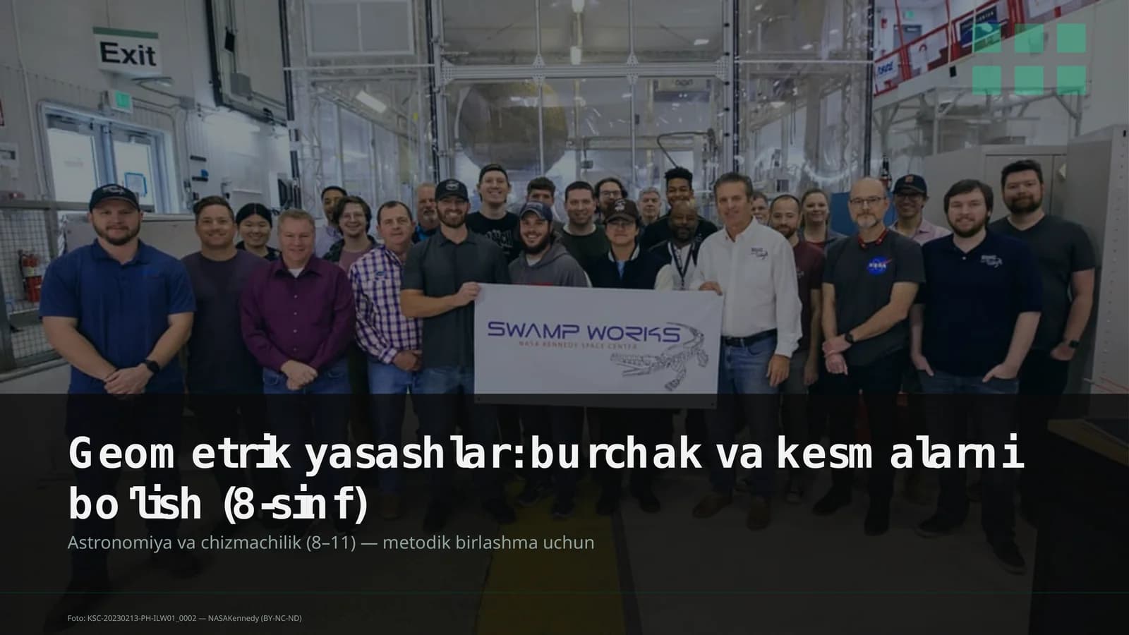 Geometrik yasashlar: burchak va kesmalarni bo'lish (8-sinf)