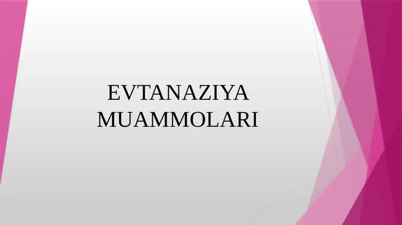 Evtanaziya muomalari