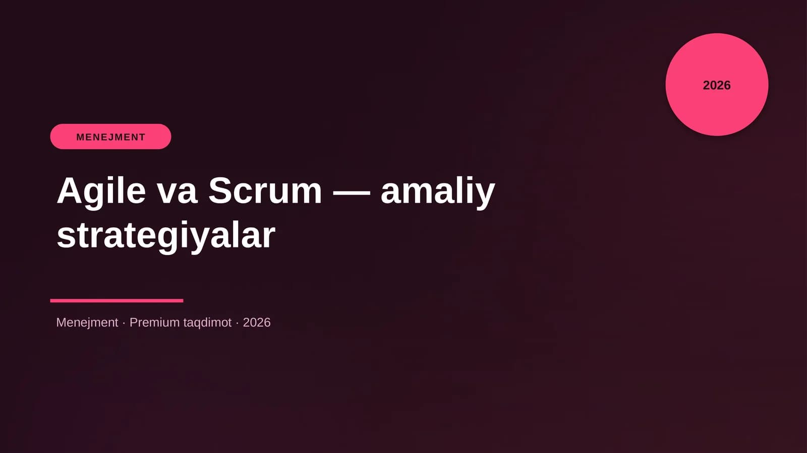Agile va Scrum — amaliy strategiyalar