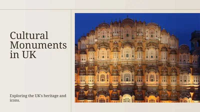 Cultural Monuments in UK
