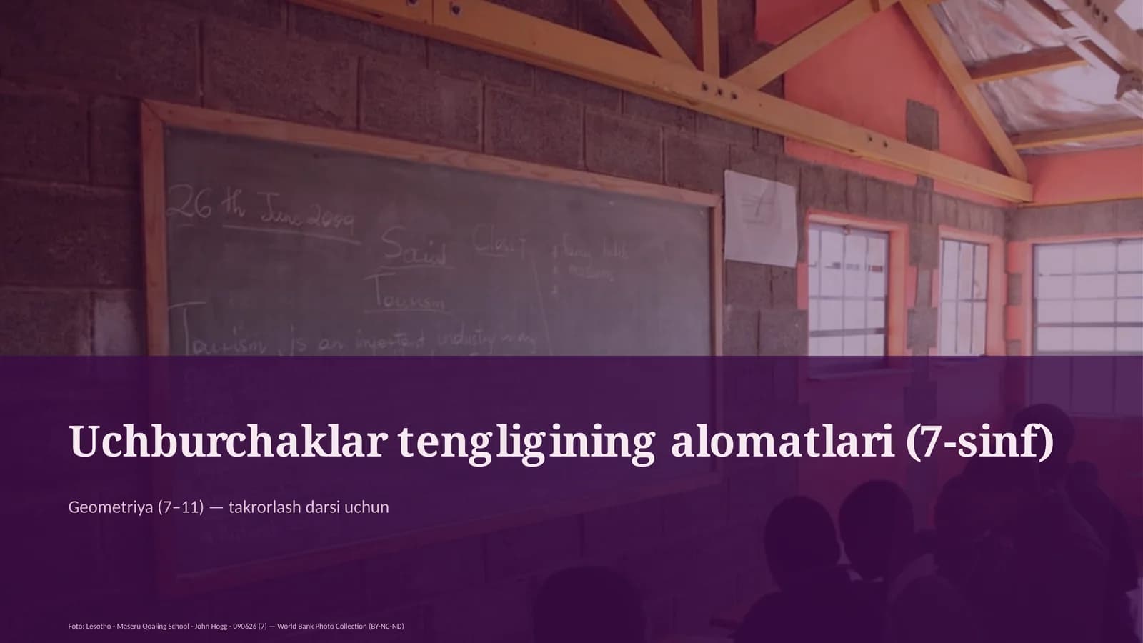 Uchburchaklar tengligining alomatlari (7-sinf)