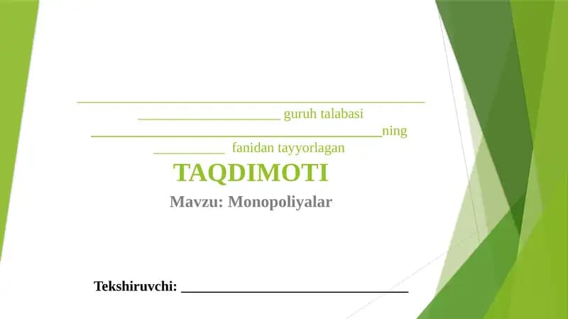 Monopoliyalar