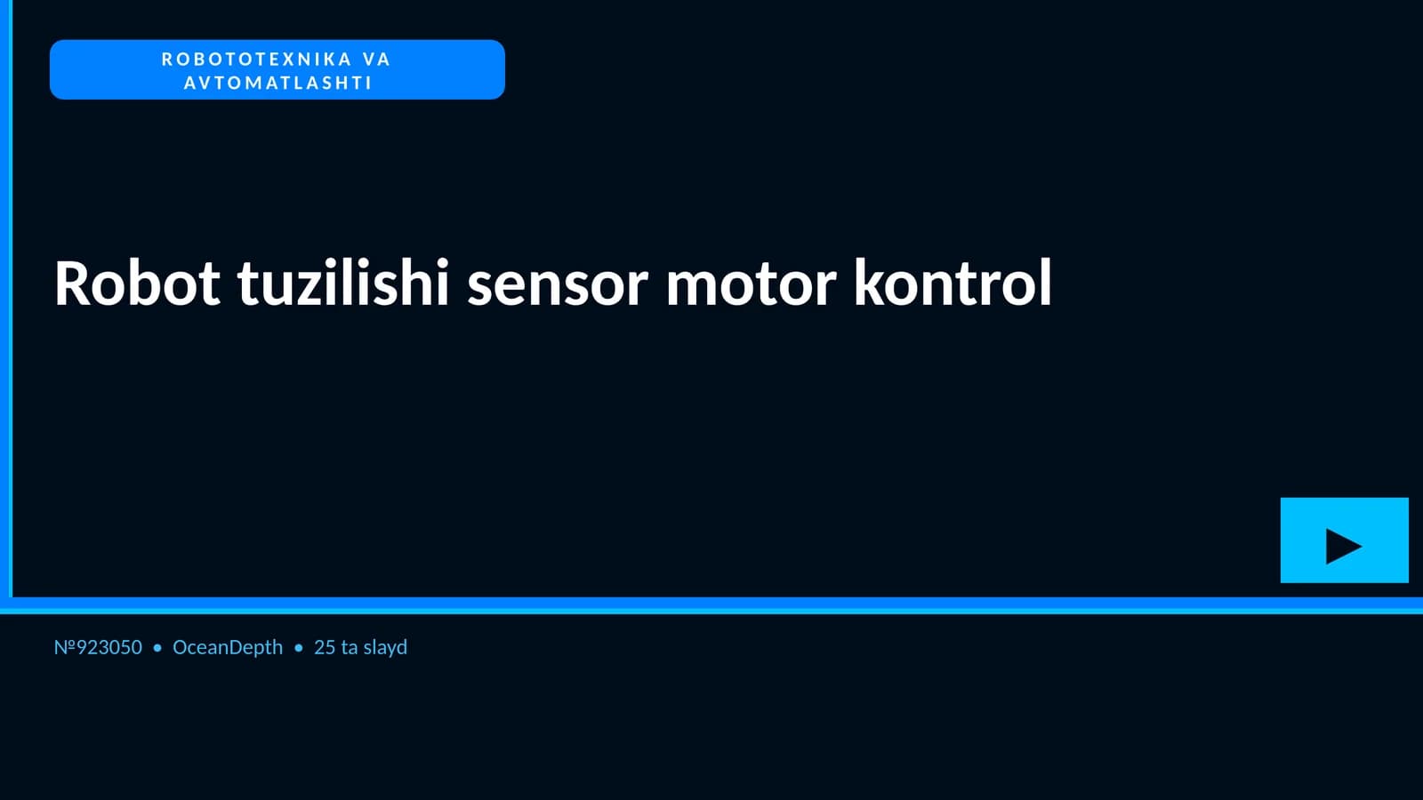 ROBOTOTEXNIKA VA AVTOMATLASHTI