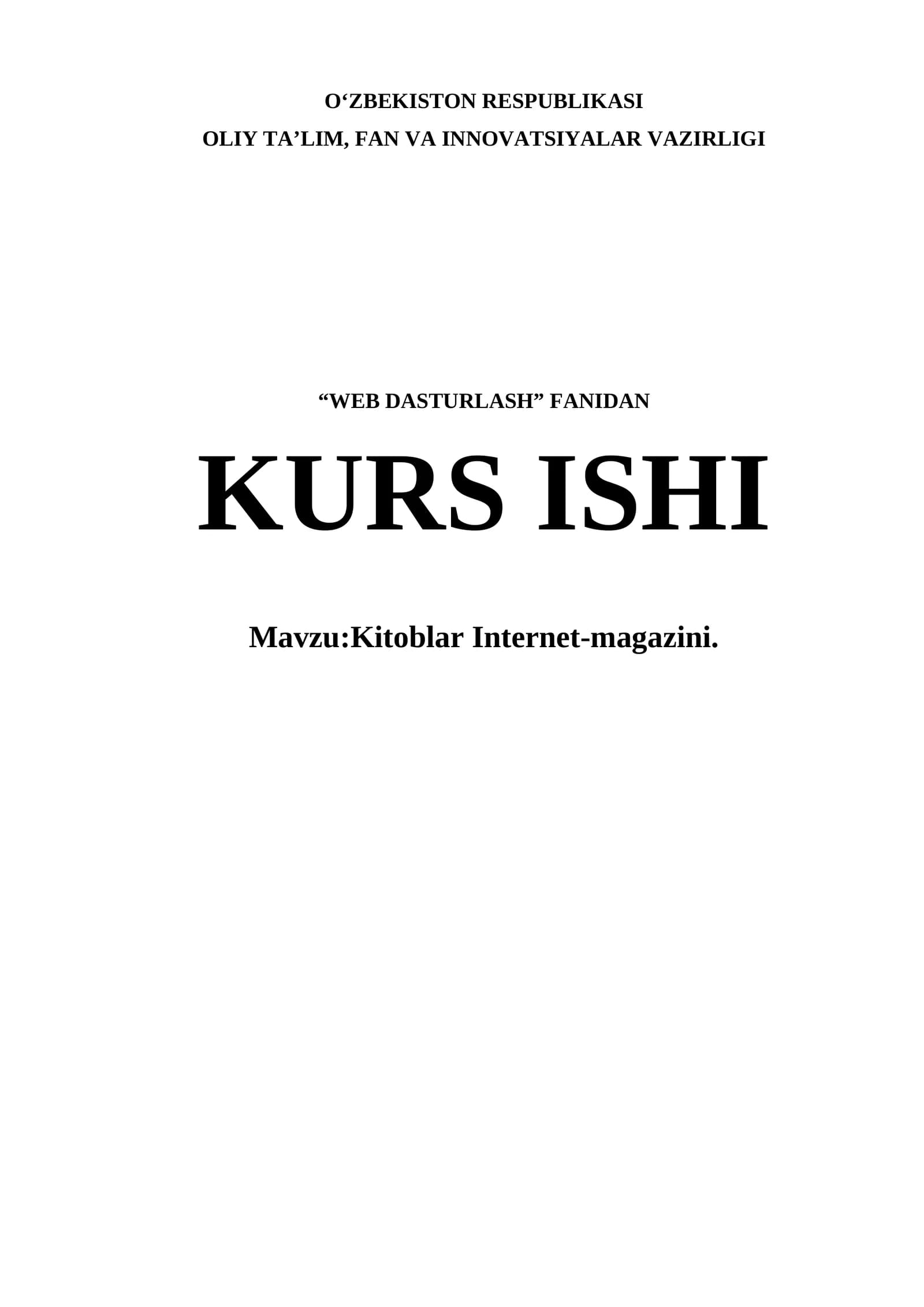Kitoblar Internet-magazini
