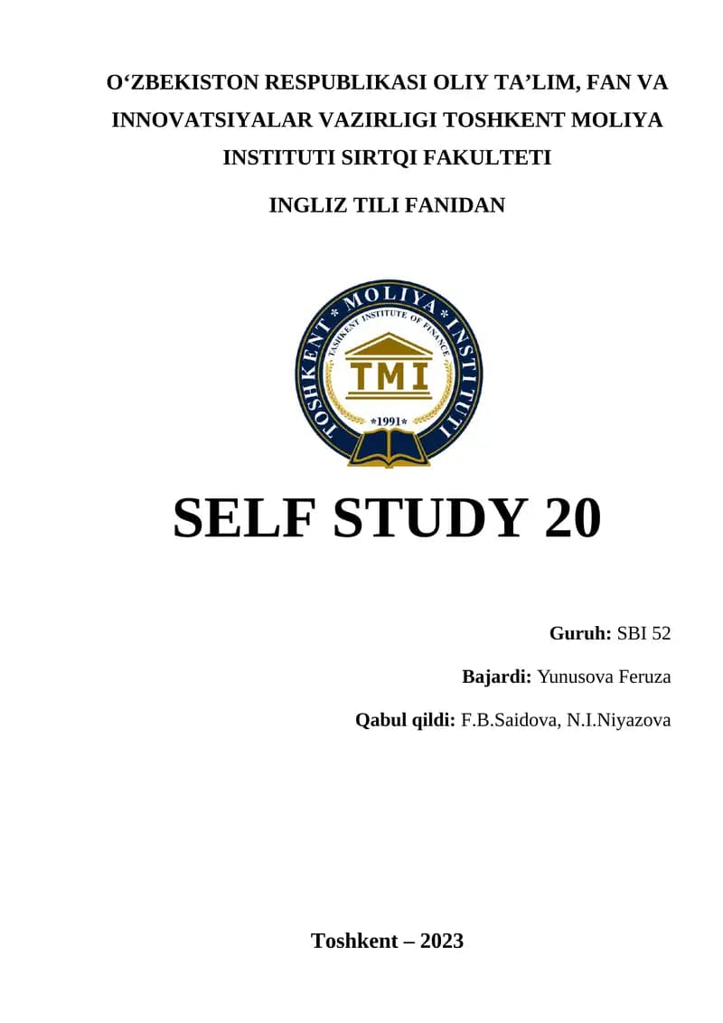 Self study 20