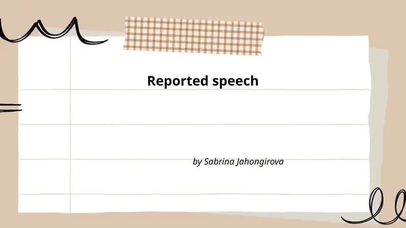 Reported speech