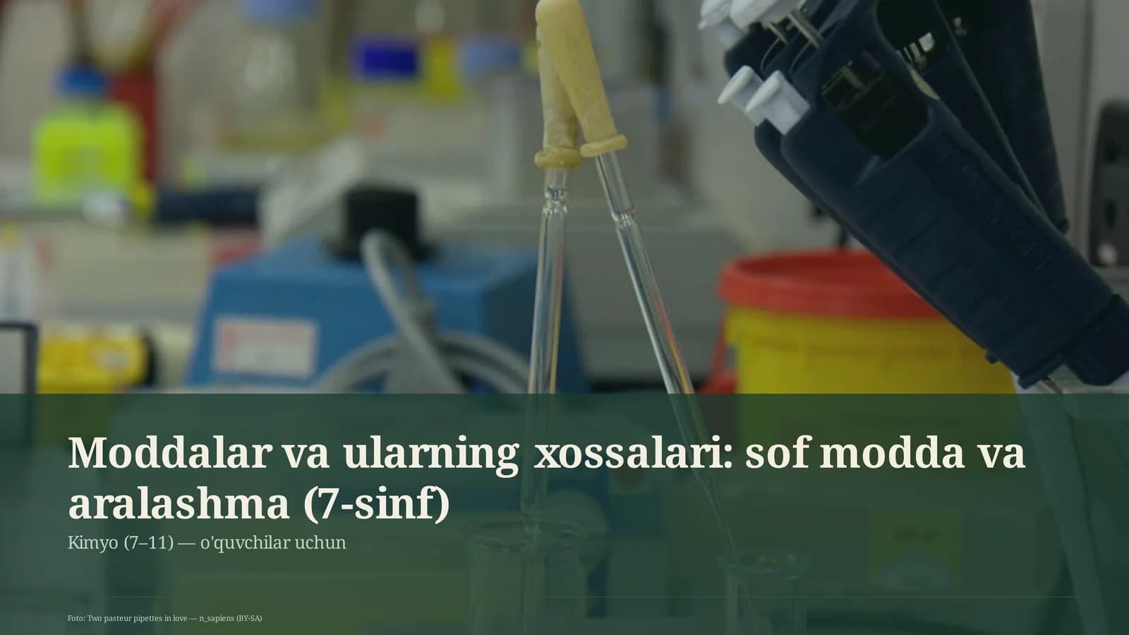Moddalar va ularning xossalari: sof modda va aralashma (7-sinf)