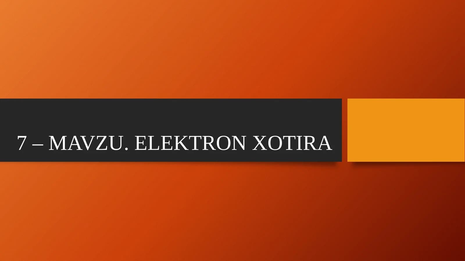 Elektron Xotira