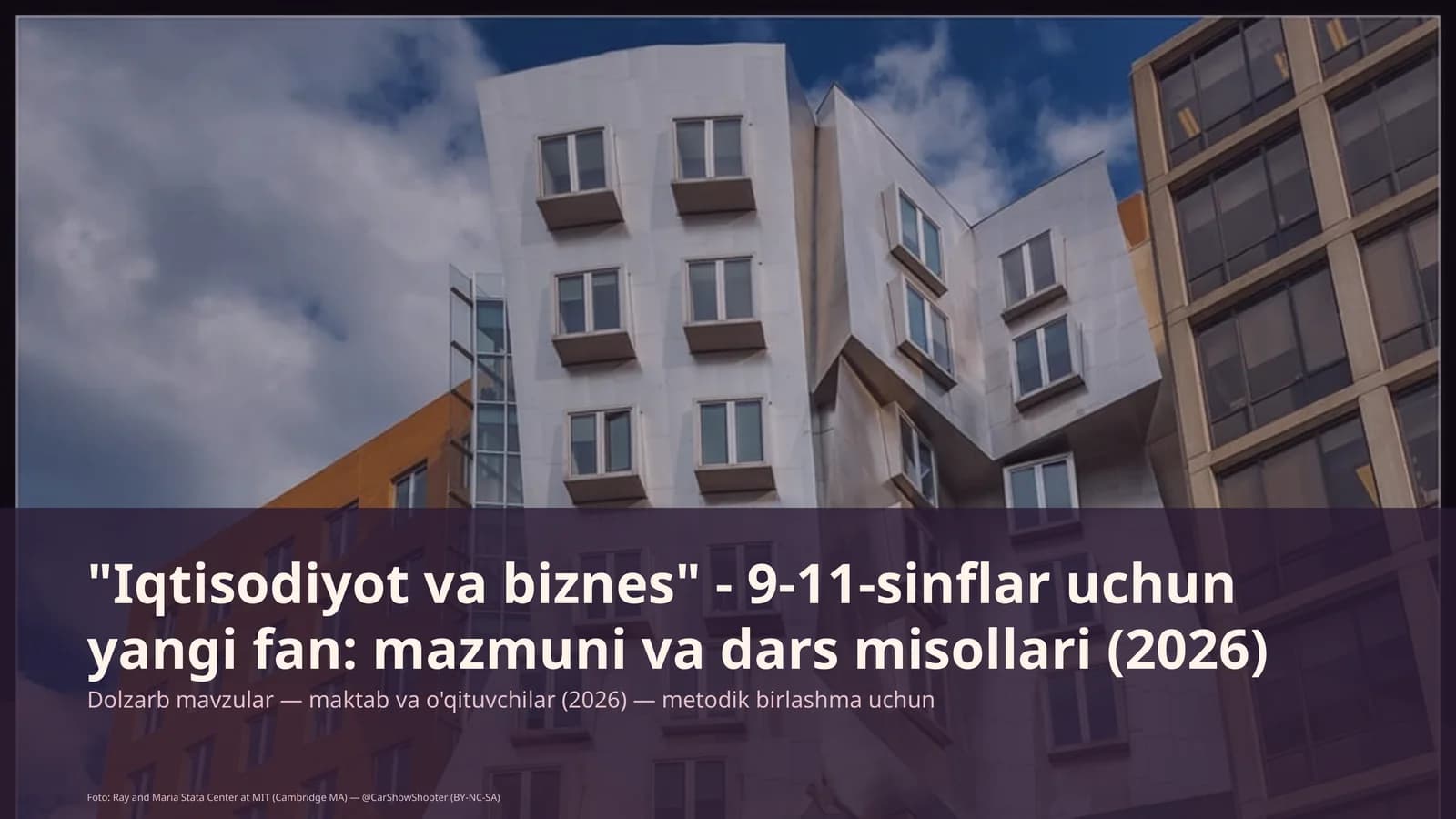 Iqtisodiyot va biznes - 9-11-sinflar uchun yangi fan: mazmuni va dars misollari