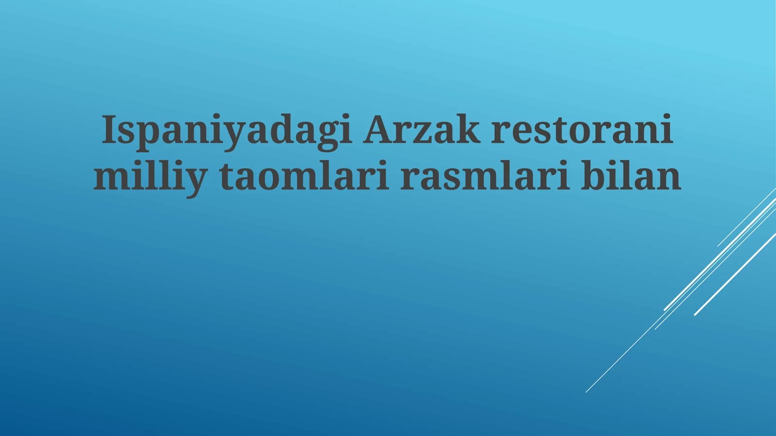 Arzak restoranining milliy taomlari tasvirlari