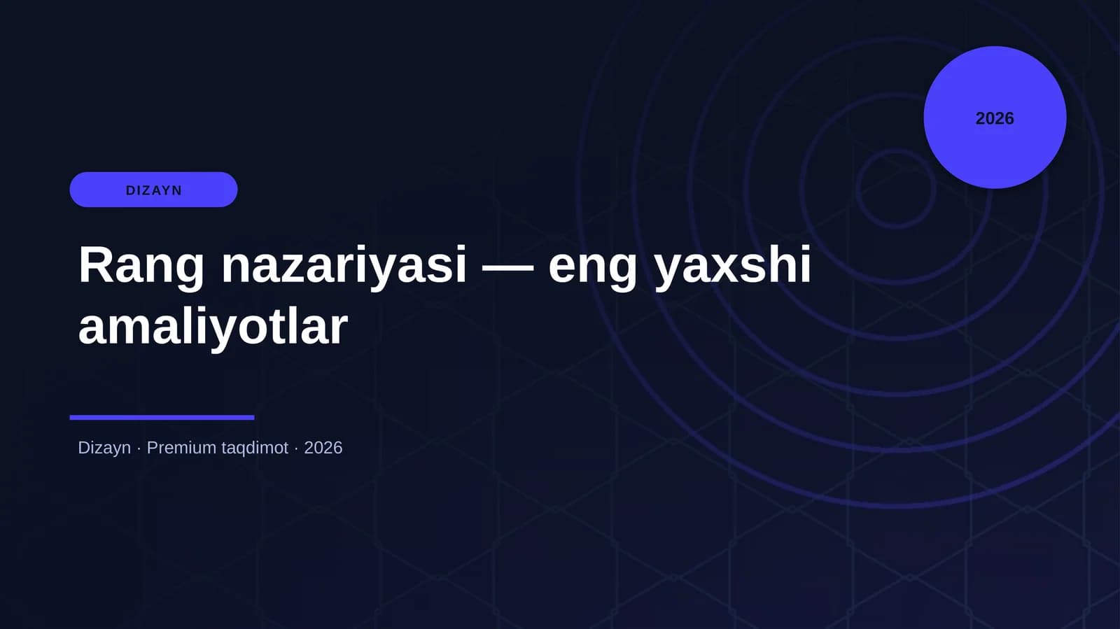 Rang nazariyasi — eng yaxshi amaliyotlar