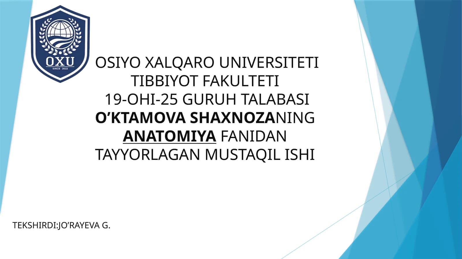 Ko’ks oralig’i va uning a’zolari