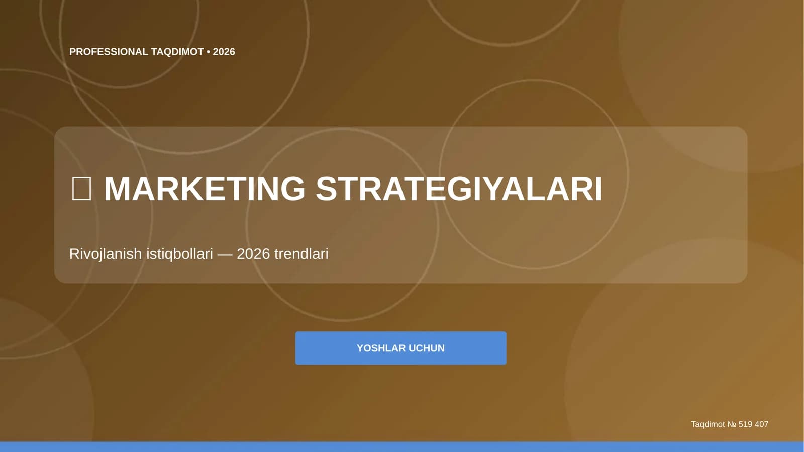 Marketing strategiyalari: rivojlanish istiqbollari (2026 trendlari) [yoshlar uchun]